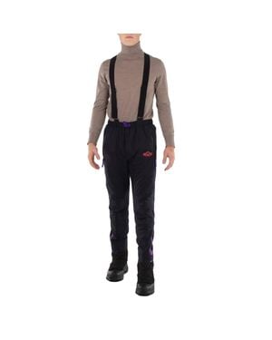 Kolor Logo Print Trouser With Suspenders - Black