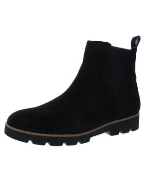 Vionic Brighton Suede Water Repellent Chelsea Boots - Black