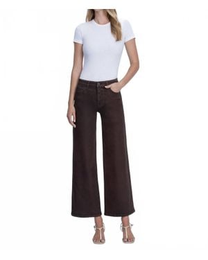 Flying Monkey High Rise Coated Wide Leg Jeans - White