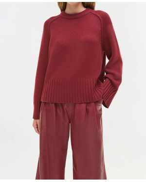 Jonathan Simkhai Curtis Cashmere Crewneck Sweater - Red