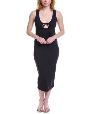 Susana Monaco Circle Front Tank Midi Dress - Black
