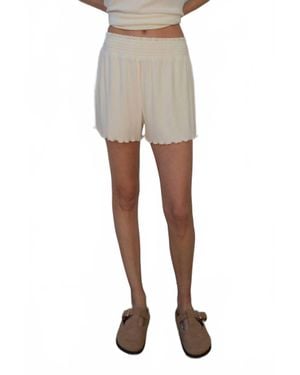 Things Between Posey Ribbed Shorts - Natural