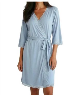 Twelve Eighty Eight Leslie Three Quarter Sleeve Robe - Blue