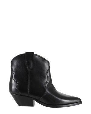 Isabel Marant Dewina Gz Pointed Toe Ankle Boots - Black