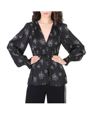 Polo Ralph Lauren Ladies Joclyn Pleated Blouse - Black
