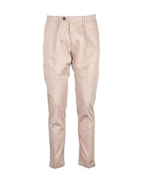 Yan Simmon Cotton Stretch Pants - Natural