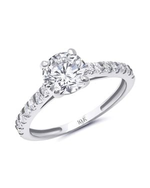 MAX + STONE 10K Or 1.2 Carat Cubic Zirconia Engagement Or Anniversary Ring - White