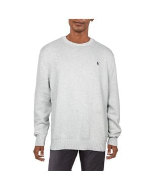 Polo Ralph Lauren Heathered Ribbed Crewneck Sweater - Gray