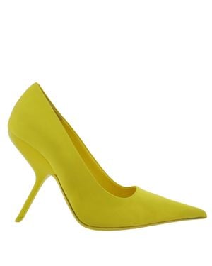 Ferragamo Ferragamo Eva X5 Pointed-Toe Satin Pumps - Green