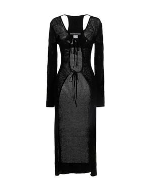 ANDREADAMO _X0009_ Openwork Long Cardigan - Black