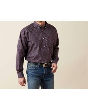 Ariat Wrinkle Free Brendan Long Sleeve Shirt - Blue