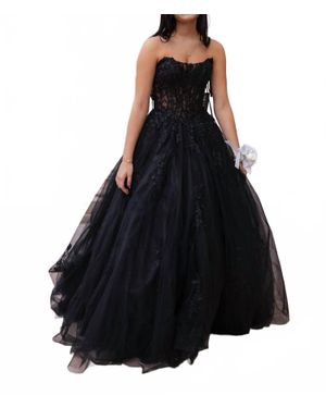 Amarra Sleek Timeless Prom Dress - Black