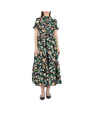 La DoubleJ Ladies Orchard Silk Twill Long And Sassy Dress - Green