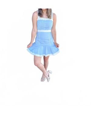 Day + Moon Skye Flare Mini Dress - Blue