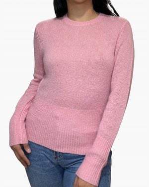 White + Warren Laurel Cinched Waist Sweater - Pink