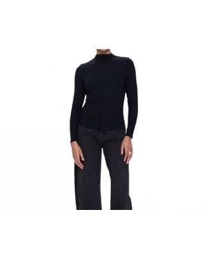 Pistola Dara Long Sleeve Funnel Neck Top - Black
