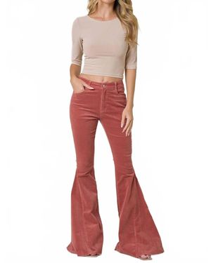 Saints & Hearts Corduroy Flares Pant - Red