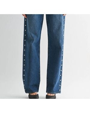 Jbd. Low Rise Studded Baggy Jean - Blue