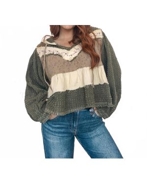 Pol Boho Color Block Flowy Blouse - Multicolor