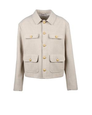 Circolo 1901 Virgin Wool-Cotton Short Jacket - Natural