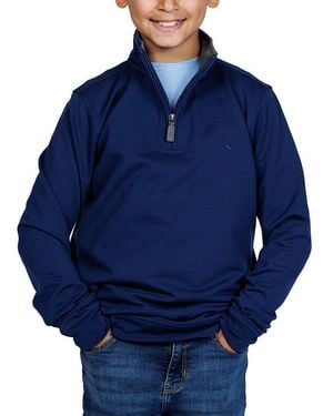 Tailorbyrd Fleece 1/4-Zip Pullover - Blue