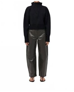 St. Agni Milano Knit Zip Sweater - Black