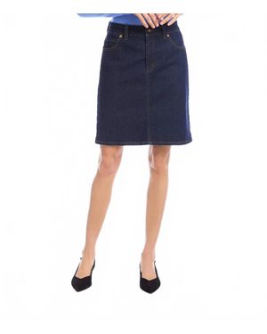 Karen Kane Della Denim Short Skirt - Blue