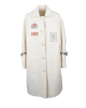 The Seafarer Cotton Canvas Duster Coat - White