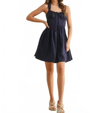 Tabitha Simmons Textured Pattern Dress - Blue