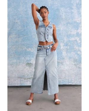 DAZE Girl Next Door Midi Skirt - Blue