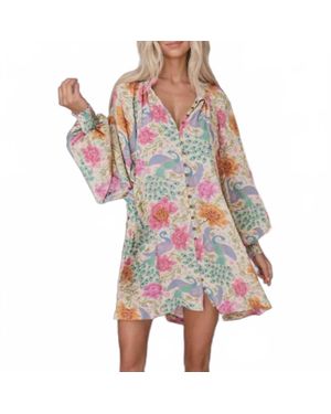 Aapparella Boho Peacock Dress - Red