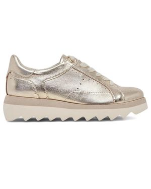 Dolce Vita Jorgie Sneakers Platinum Leather Athletic Shoes Zogg3092 - White