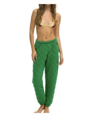 Aviator Nation Quilted Sweatpants - Green