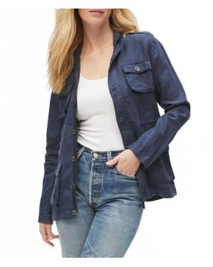 Michael Stars Frankie Linen Anorak Jacket - Blue