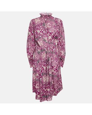Isabel Marant Etoile Printed Crepe Cescott Midi Dress - Purple