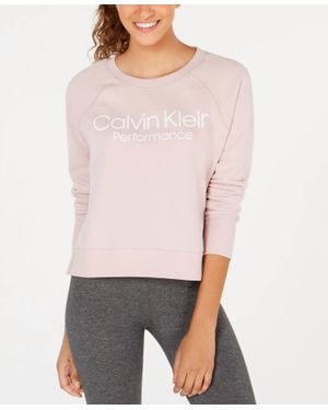 Calvin Klein Activewear Performance Logo Sweatshirt - Natural