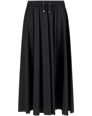Herno Flowing Skirt With Gathered Waistband - Black