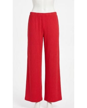 Z Supply Luxe Pointelle Pants - Red