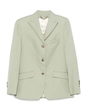 Golden Goose Tailored Sage Jacket With Structure And Flap Pockets - Green