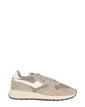 Autry Reelwind Low Side-Logo Suede Sneakers - Pink