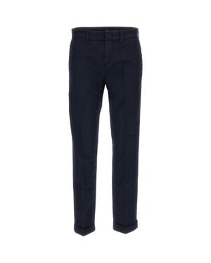 Fay Stretch Cotton Slim-Fit Pants - Blue