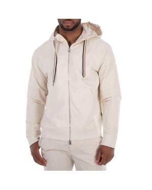 BOSS Tonal Insert Zip-Up Hoodie - Natural