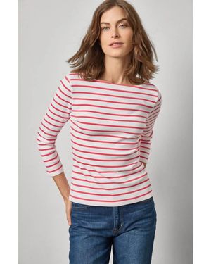 Lilla P Rib Boatneck Tee - Red