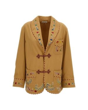 Bode Feather Runner Smoking Jacket - Metallic