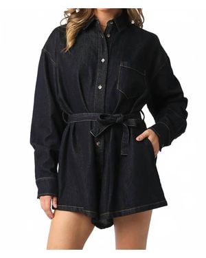 Olivaceous Off Duty Romper - Black