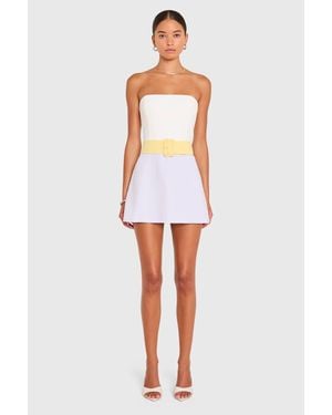 Amanda Uprichard Fae 2 Tone Romper - White