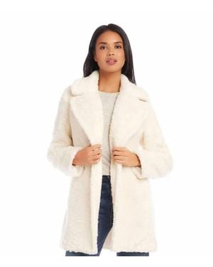 Karen Kane Carmen Sherpa Coat - Natural