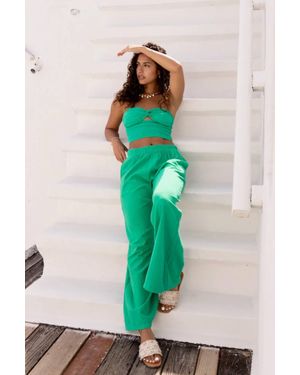 Blanco BY NATURE Azurra Flowy Pant - Green