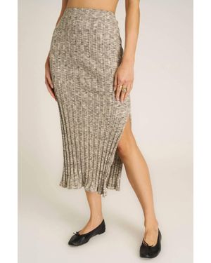 Project Social T Georgia Sweater Rib Skirt - Natural