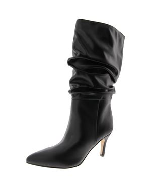 Marc Fisher Idaley 2 Faux Leather Solid Mid-Calf Boots - Black